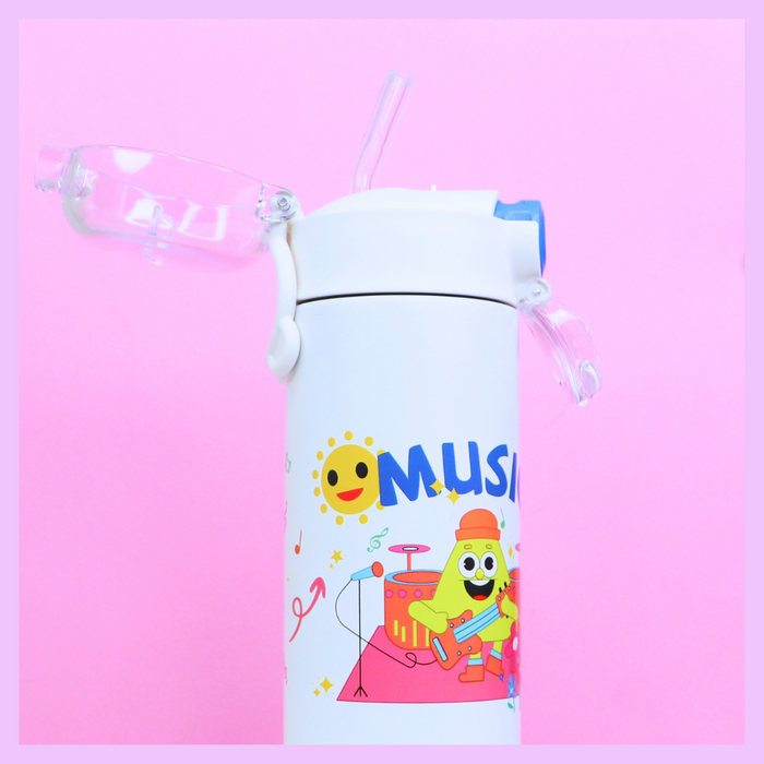 Cute steel water bottle detail