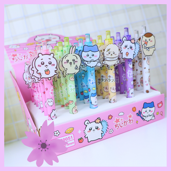 Cute animal retractable gel pens in assorted designs
