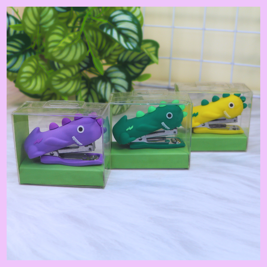 Dinosaur mini stapler side view