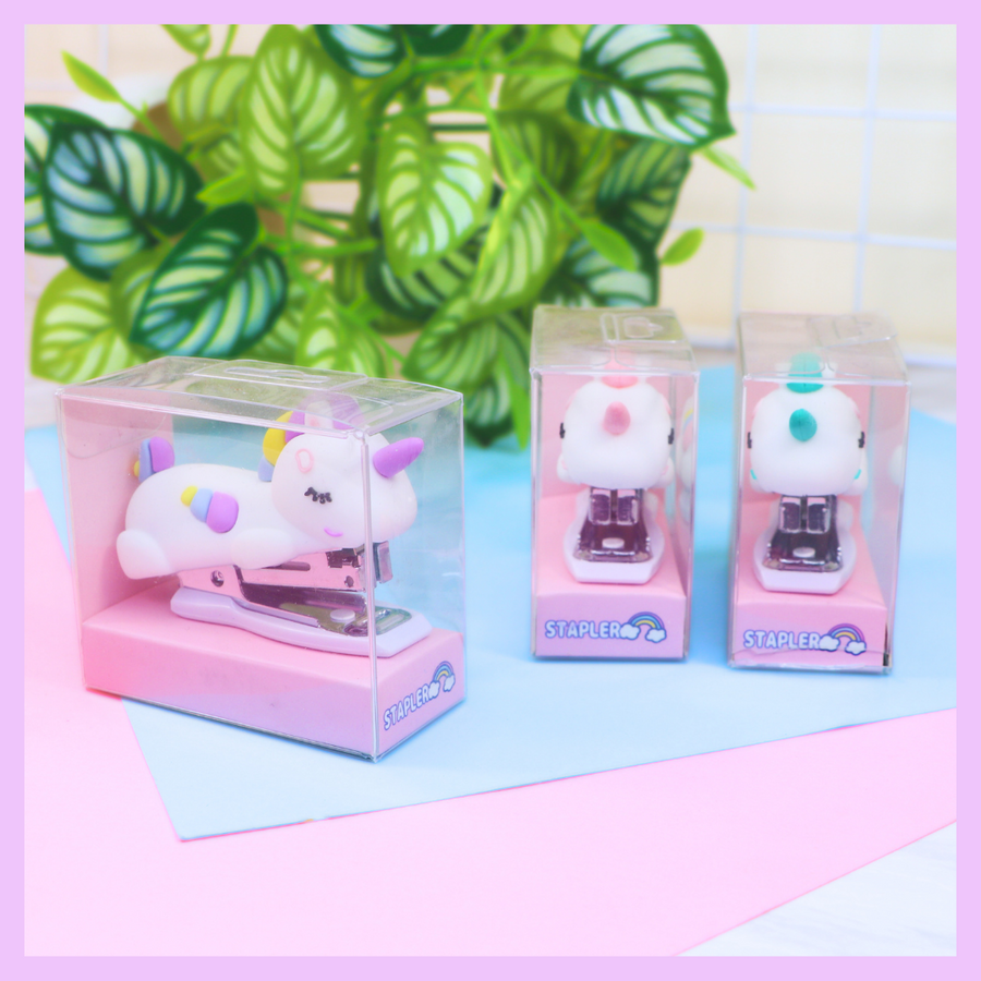 Unicorn mini stapler for school stationery