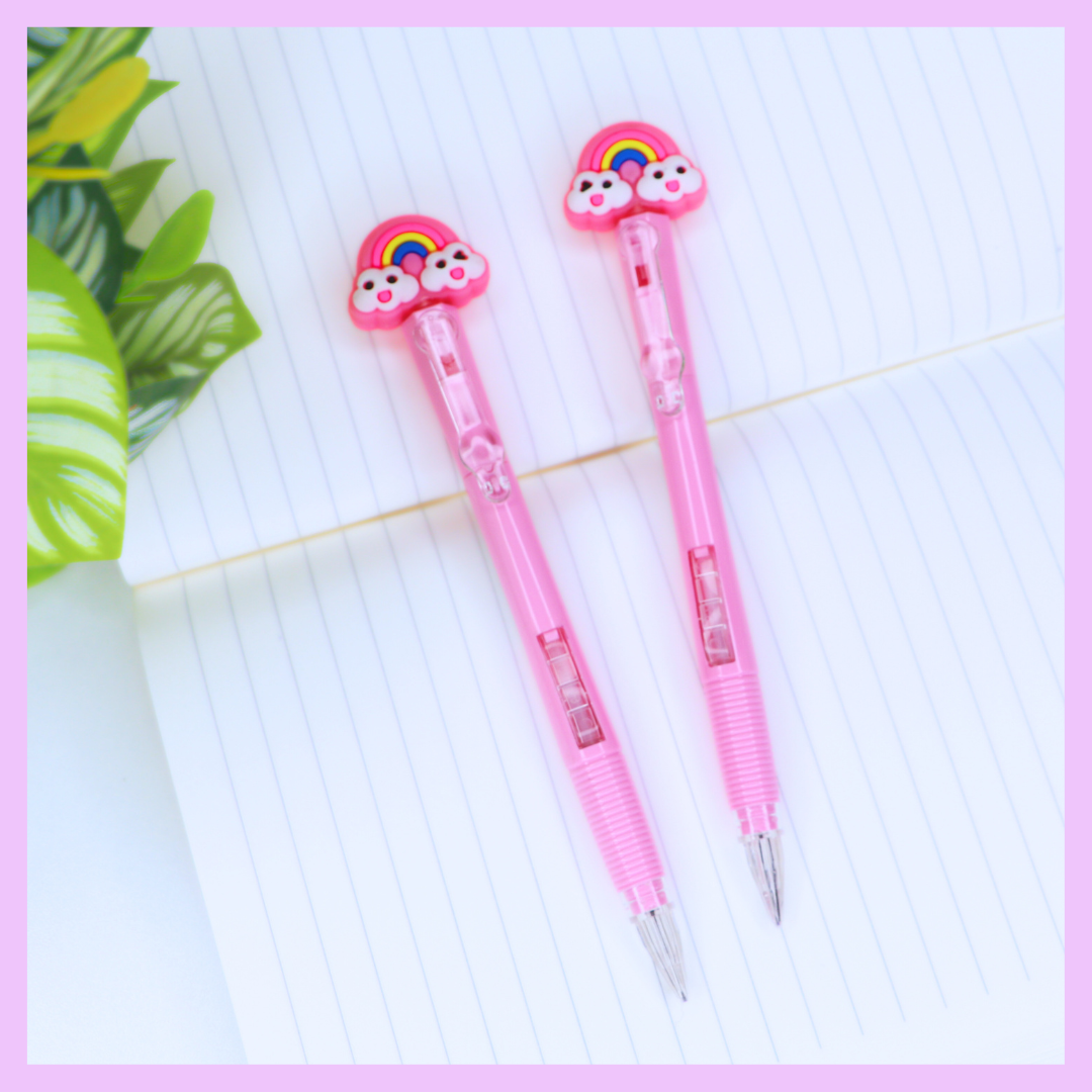 Pink rainbow mechanical pencil