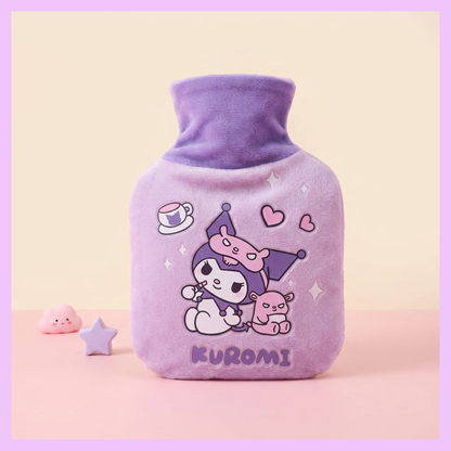 Kuromi Plush Hot Water Bag 400ml with Soft Purple Cover
