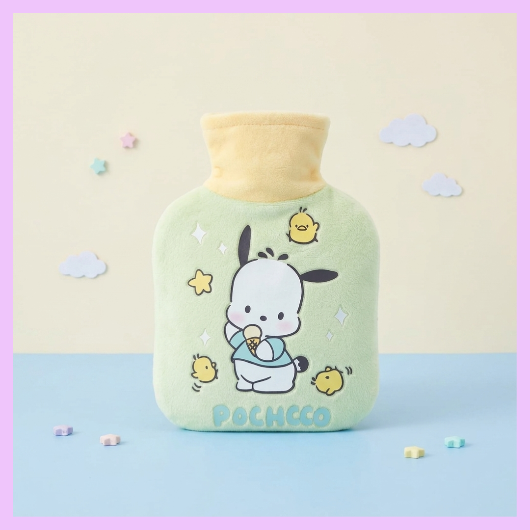 Pochacco Cute Sanrio Hot Water Bottle 400ml Plush Cover