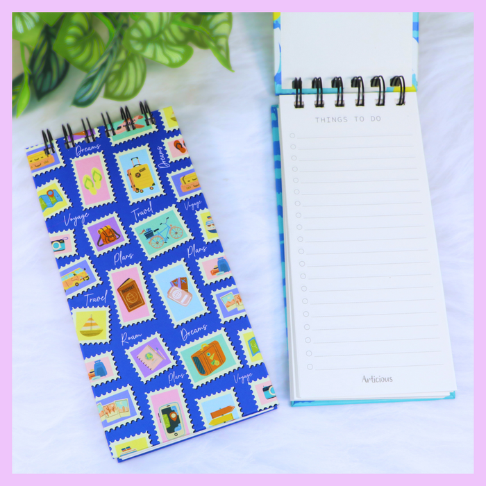 Travel themed to do list pad