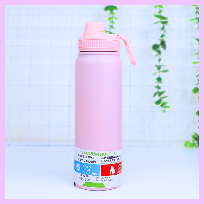 Pink 800 ml sports bottle
