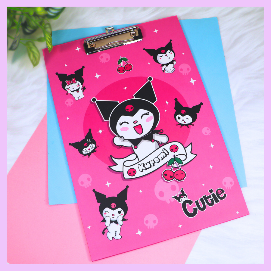 Pink Kuromi exam writing board