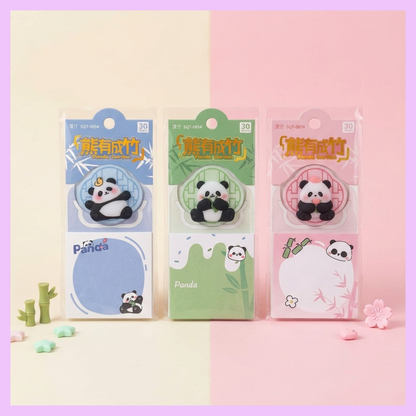 Panda Sticky Notes – Cute Kawaii Panda Memo Pad (30 Sheets)