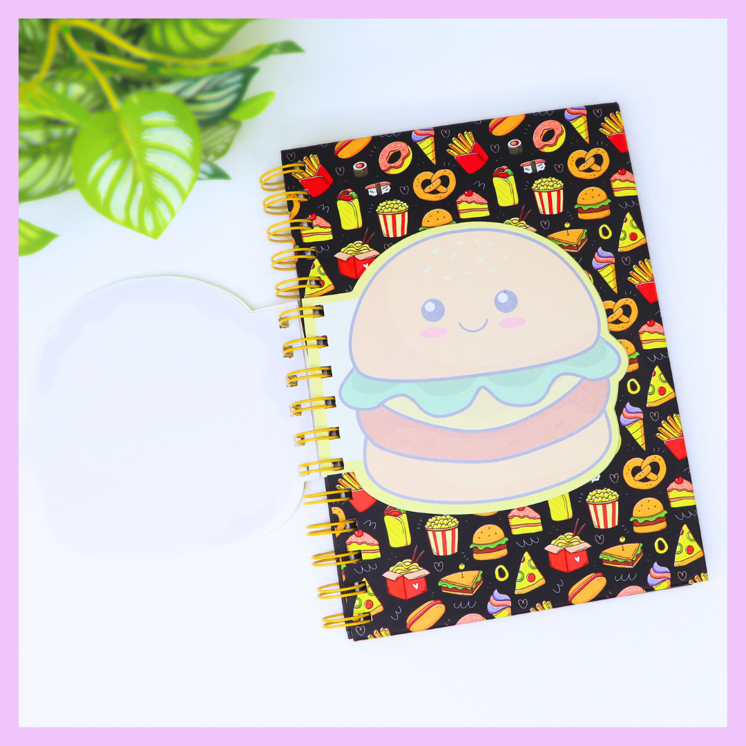 Burger spiral diary interior