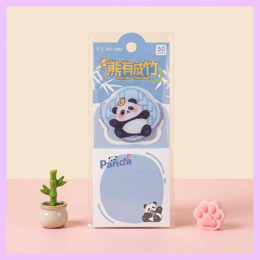 Panda Sticky Notes – Cute Kawaii Panda Memo Pad (30 Sheets)