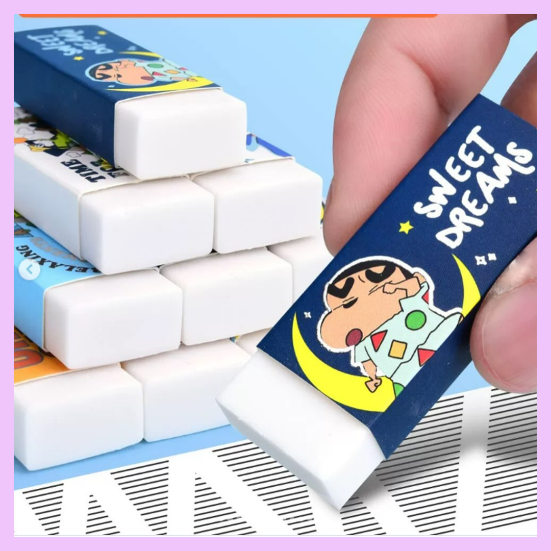 Cute Shinchan eraser for school journaling and study desk accessories