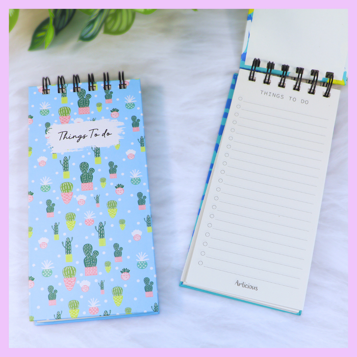 Cactus themed to do list pad