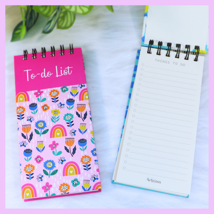 Flower themed task list notepad