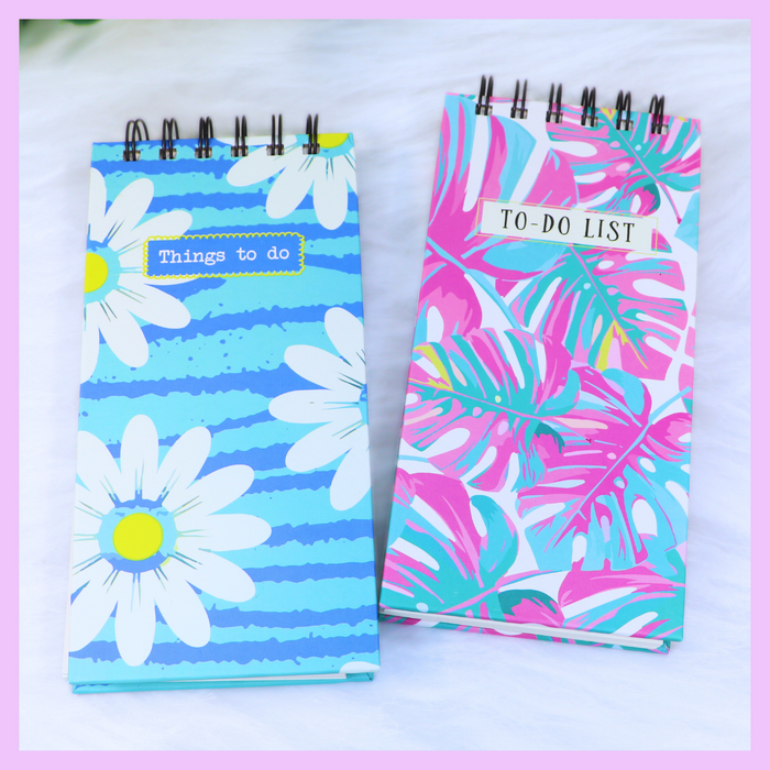 Decorative flower to do list pad