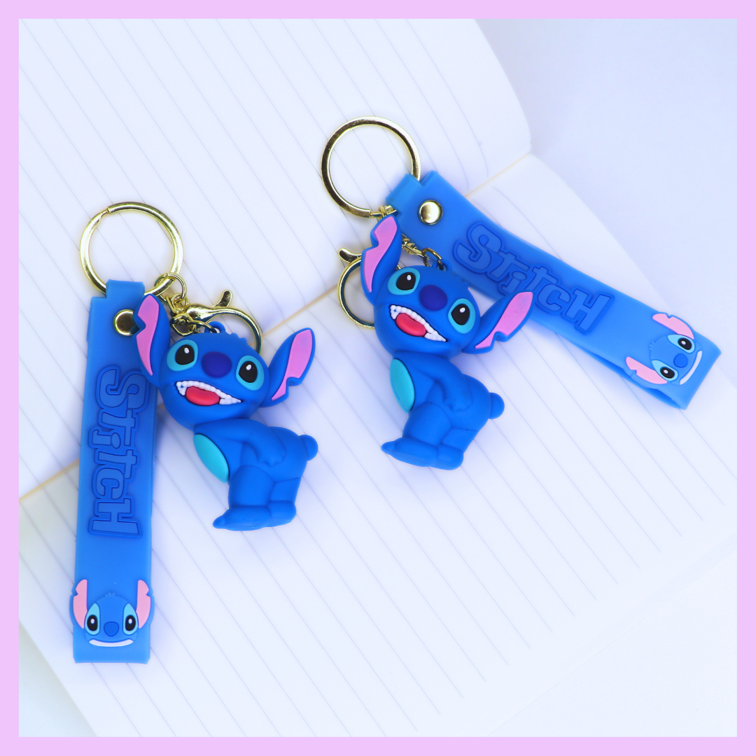 Stitch character keychain additional design