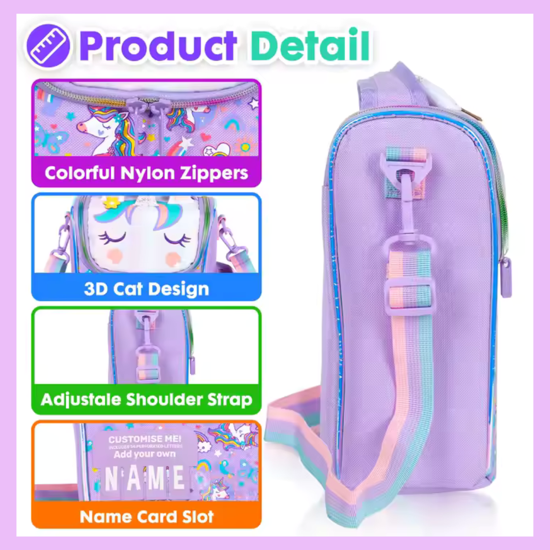 Thermal insulated kids lunch bag alternate design