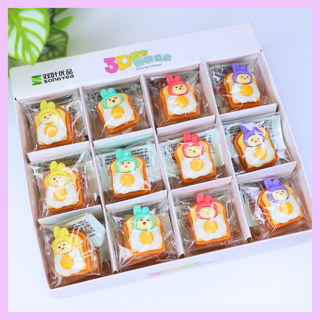Bread shaped novelty eraser