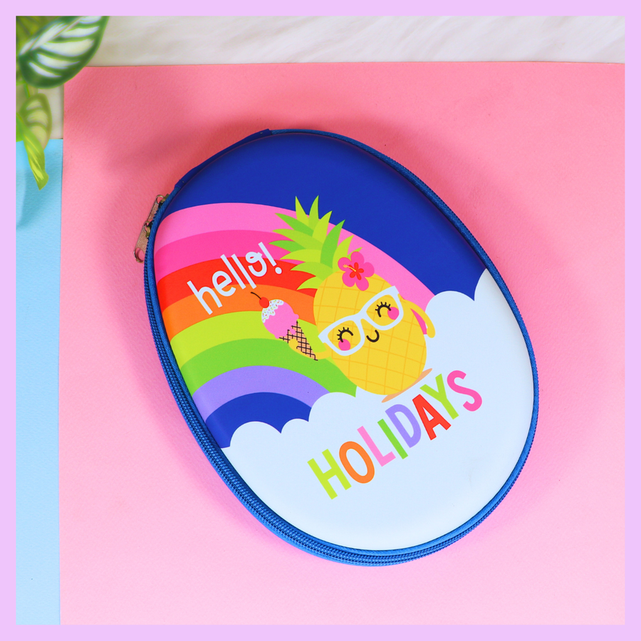 Hello Holidays oval pencil case
