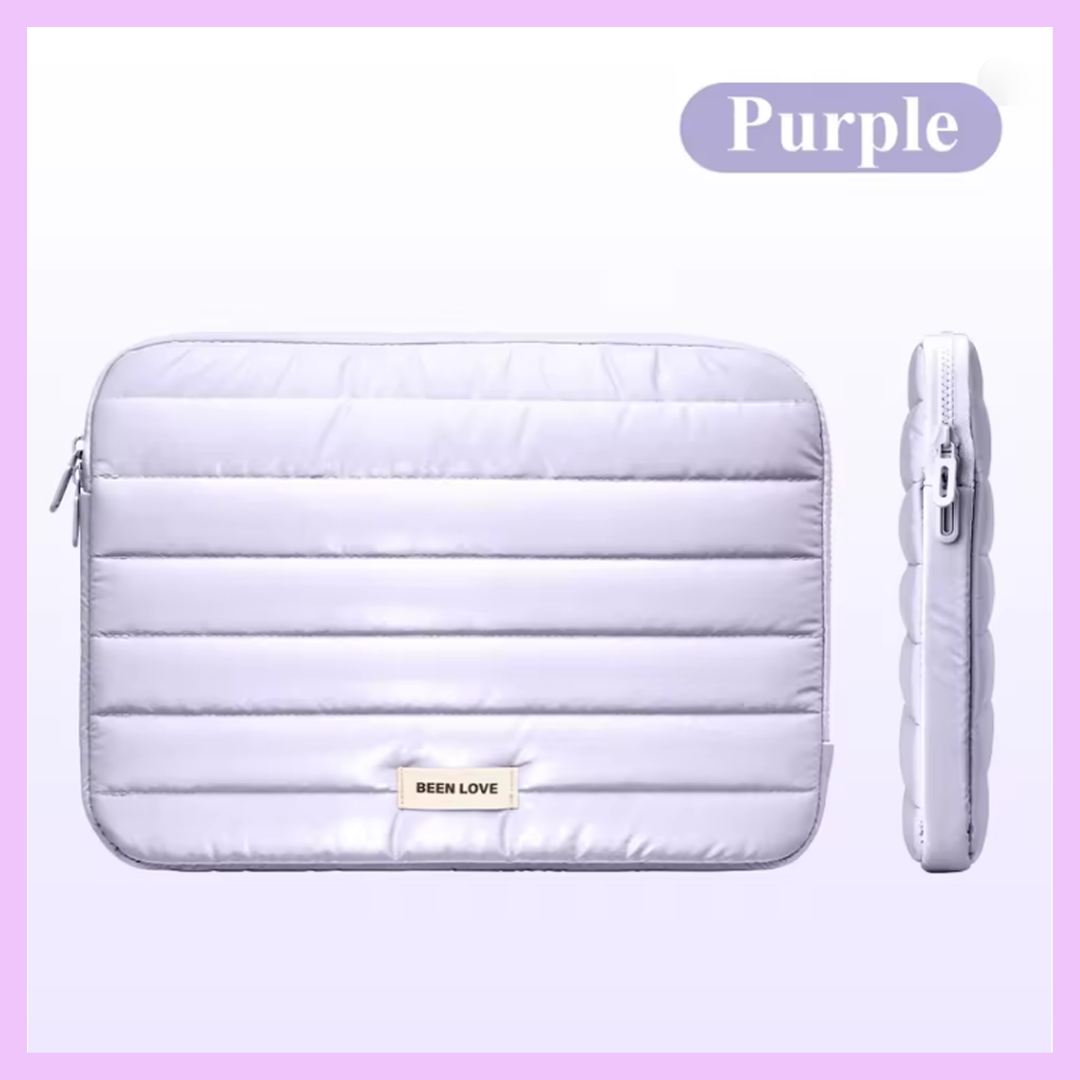13-14 Inch Waterproof Puffer Laptop Sleeve | Shockproof Protective Laptop Case for MacBook, HP, Dell & Lenovo | Lightweight Quilted Laptop Cover