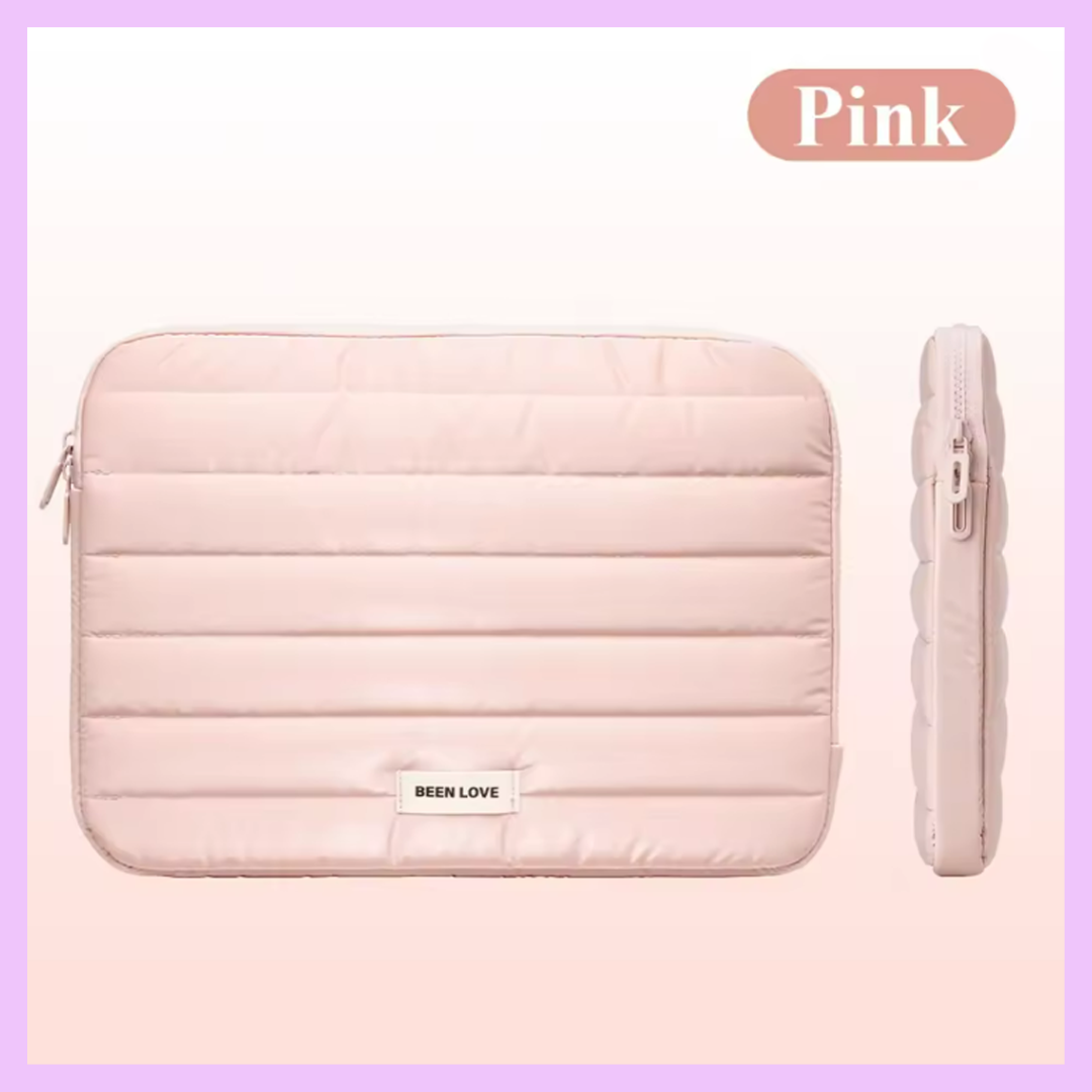 13-14 Inch Waterproof Puffer Laptop Sleeve | Shockproof Protective Laptop Case for MacBook, HP, Dell & Lenovo | Lightweight Quilted Laptop Cover