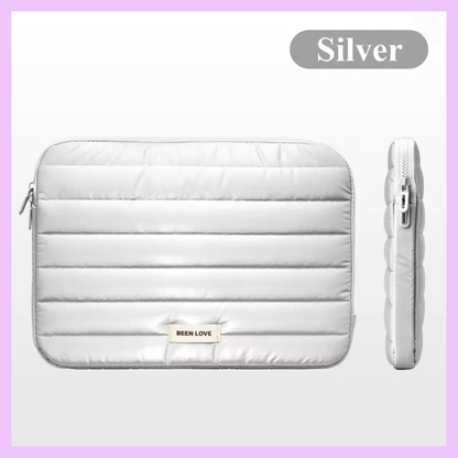 13-14 Inch Waterproof Puffer Laptop Sleeve | Shockproof Protective Laptop Case for MacBook, HP, Dell & Lenovo | Lightweight Quilted Laptop Cover