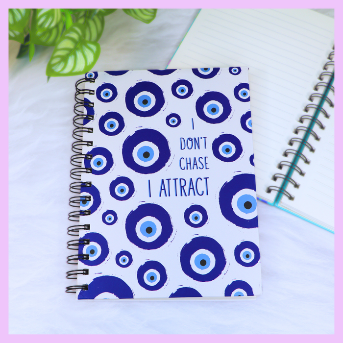 I Dont Chase I Attract spiral diary