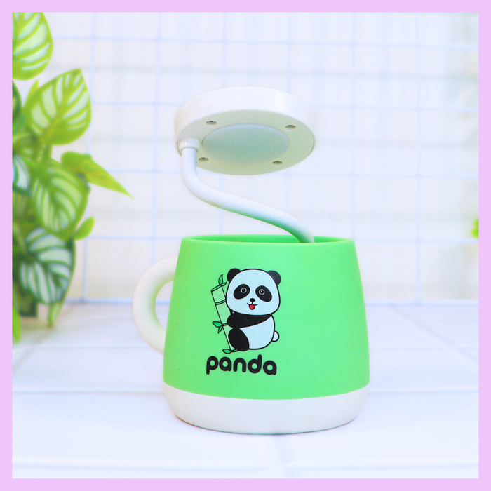Green panda character cup lamp
