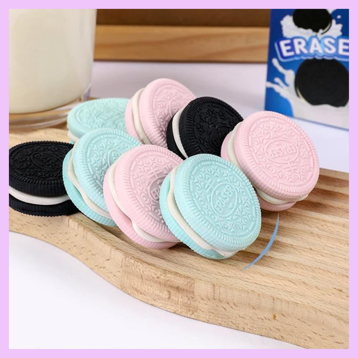 Oreo Erasers close view