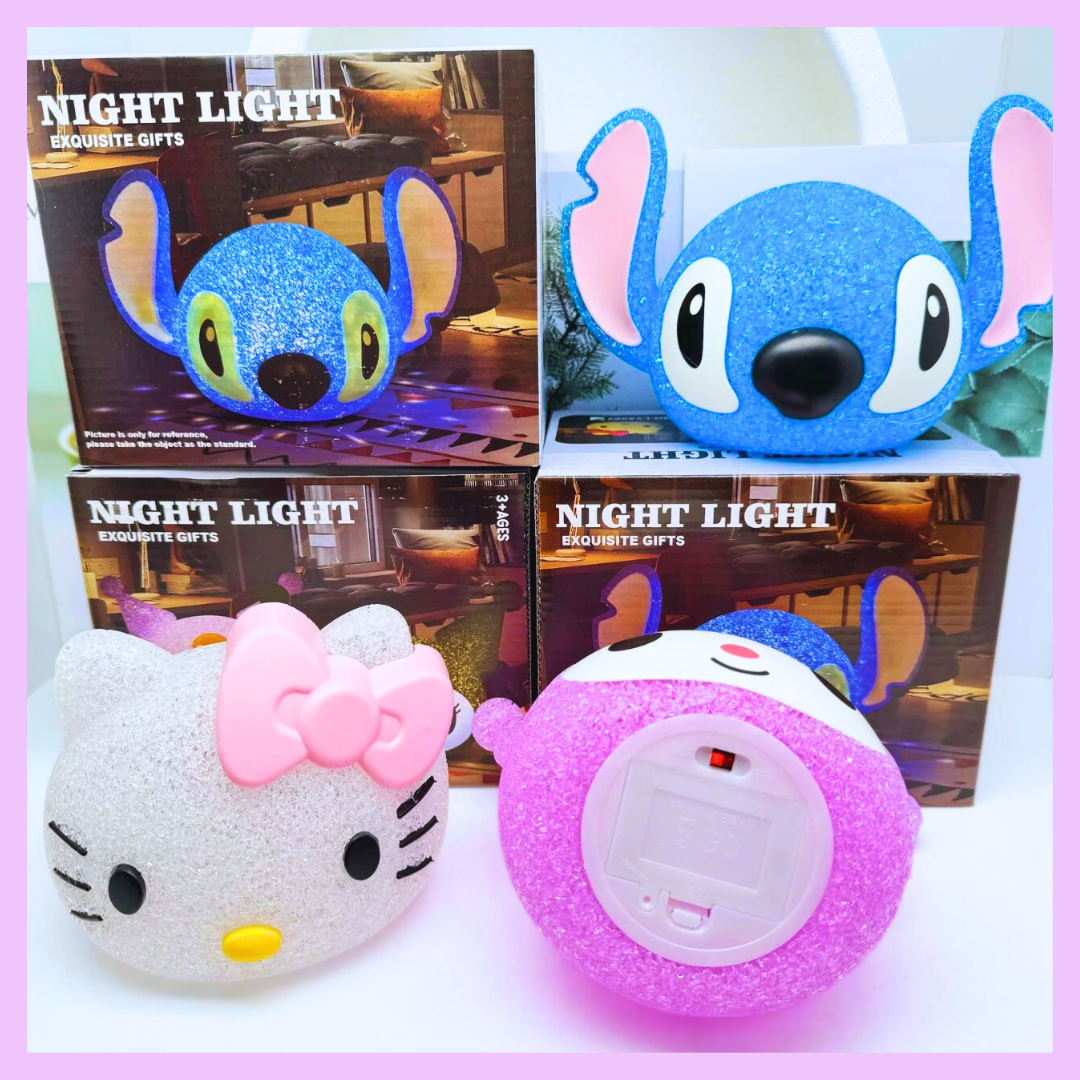 Kawaii glitter night light