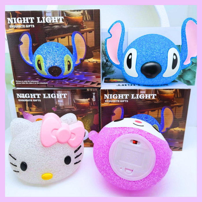 Kawaii glitter night light