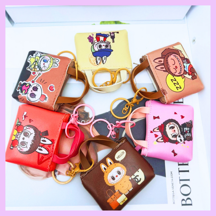 Labubu purse keychain assortment