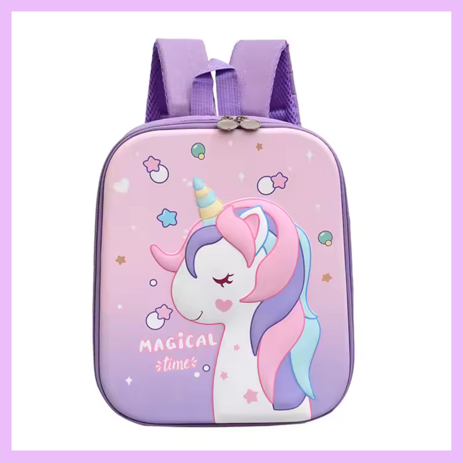 Large unicorn 3D hard shell bag Magical Times design