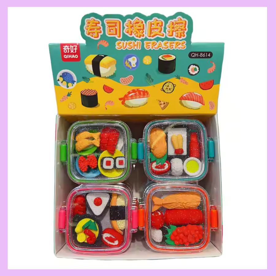 Sushi-themed tiffin eraser