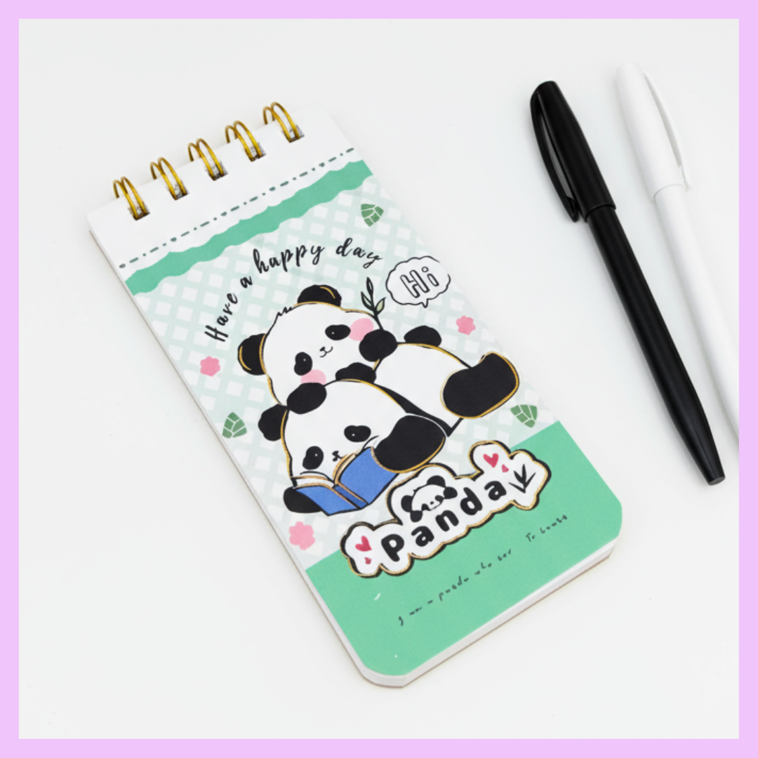 Cute Panda Notepad front view