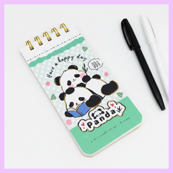 Cute Panda Notepad front view