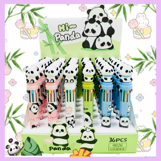 Panda Multi color Ball Pen 10 in 1