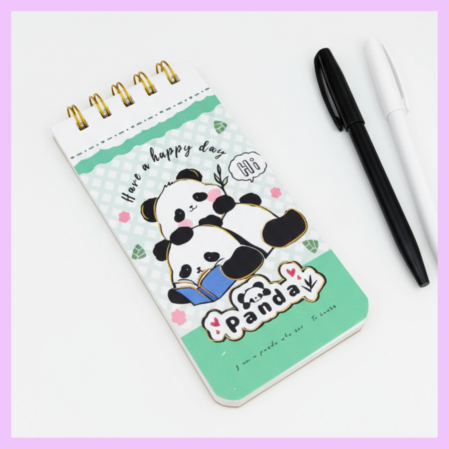 Cute Panda Notepad Have a Happy Day cover