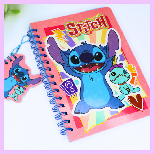 Stitch Spiral Notebook with mini PAD