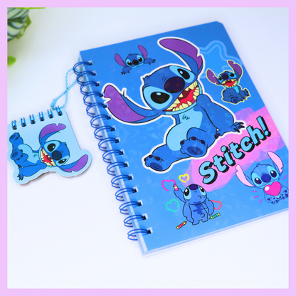 Stitch Spiral Notebook with mini PAD