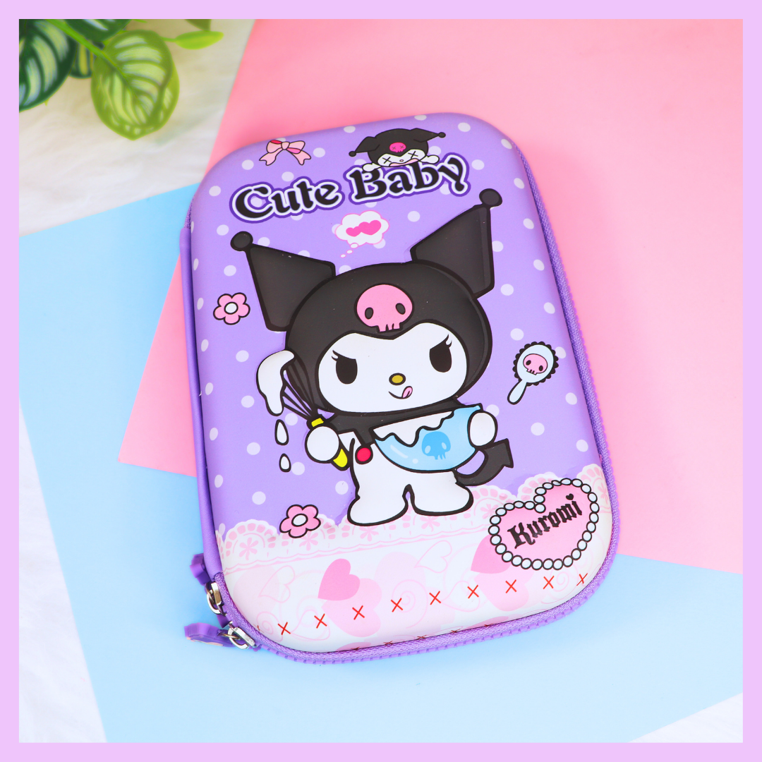Sanrio big pencil case with Kuromi design