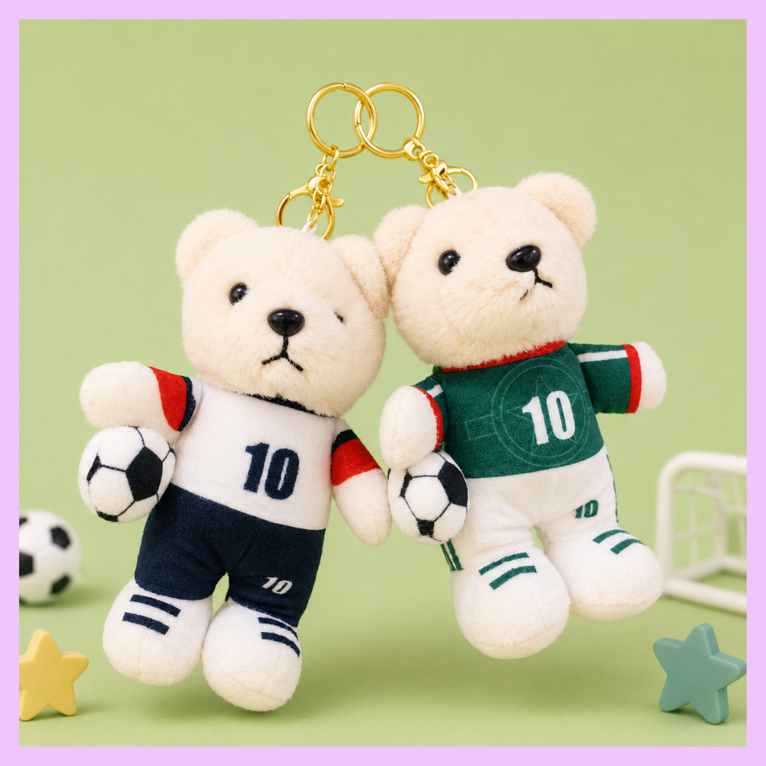 Teddy - Football Plush Keychain