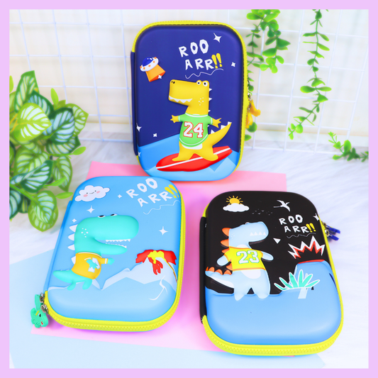 Big dinosaur pencil case for school stationery
