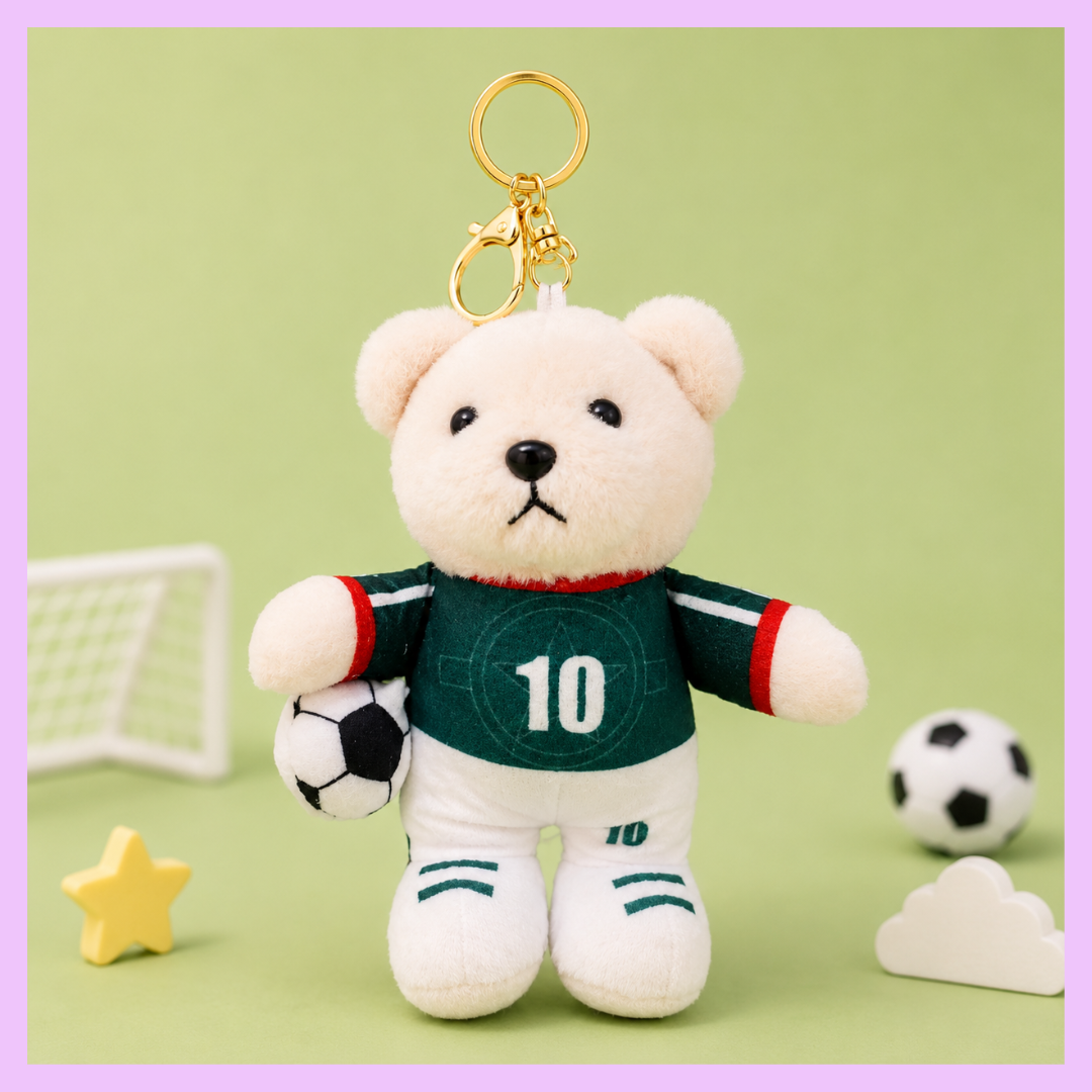 Teddy - Football Plush Keychain