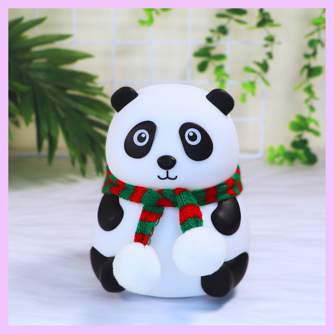 Soft silicone panda touch lamp