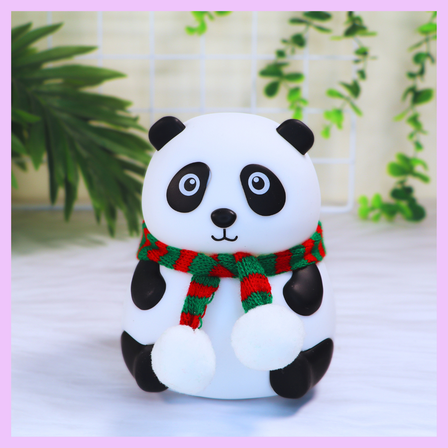Soft silicone panda touch lamp