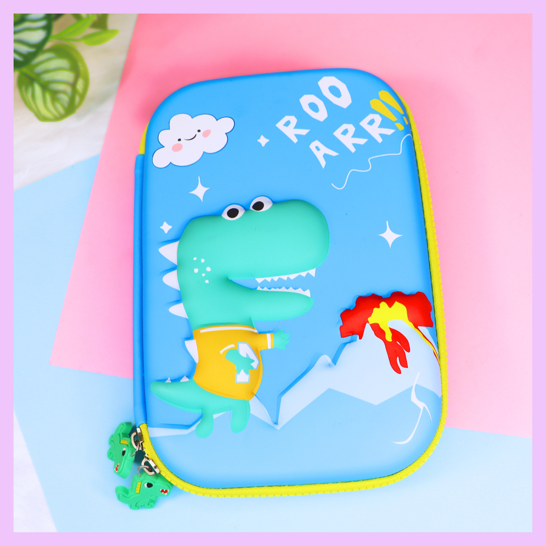 Dinosaur stationery pencil case in large size