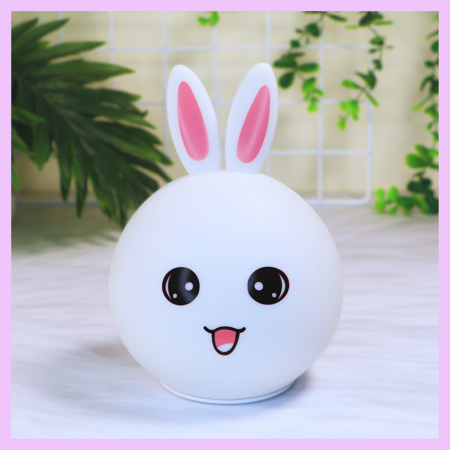 Soft silicone rabbit touch lamp