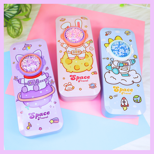 Space Travel Tin Pencil case