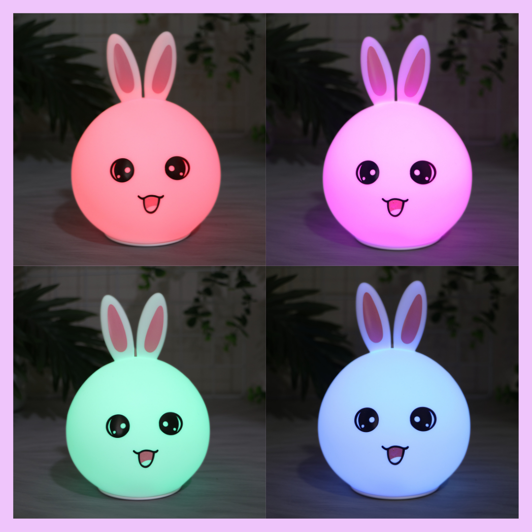 Rabbit lamp with colour-changing light
