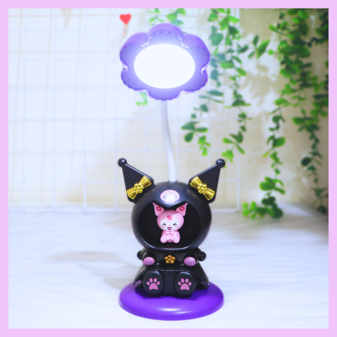 Kuromi character desk lamp alternate view
