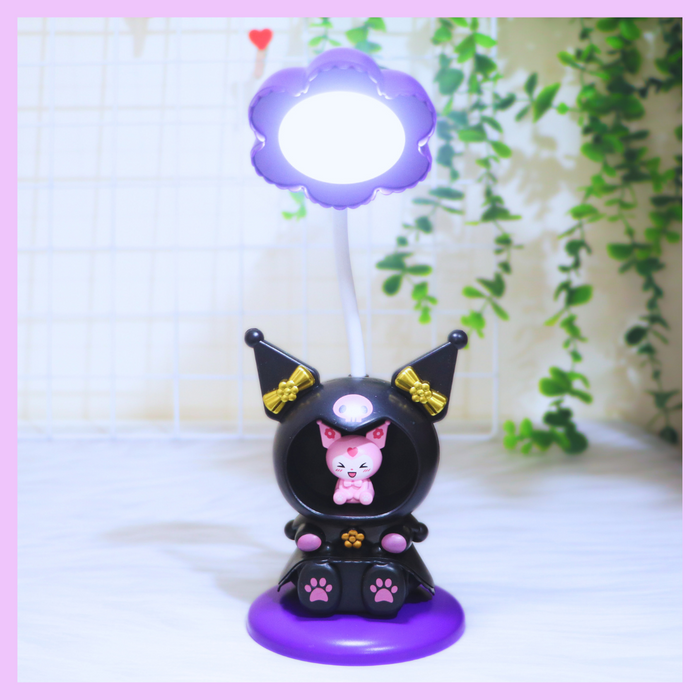 Kuromi character desk lamp alternate view
